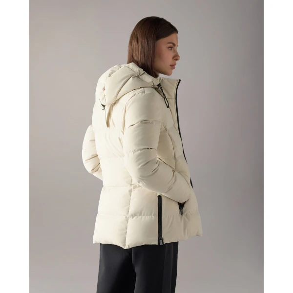 Moose Knuckles Soho 3Q Down Jacket in Alabaster | Jackets | Coveti
