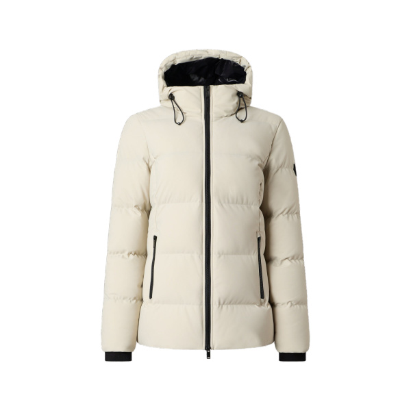 Moose Knuckles Soho 3Q Down Jacket in Alabaster | Coveti