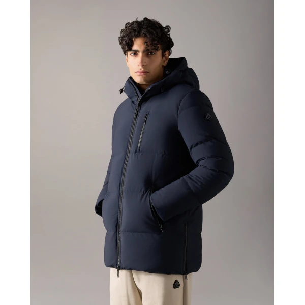 Moose Knuckles Soho 3Q Down Jacket in Navy | Men Jackets | Coveti