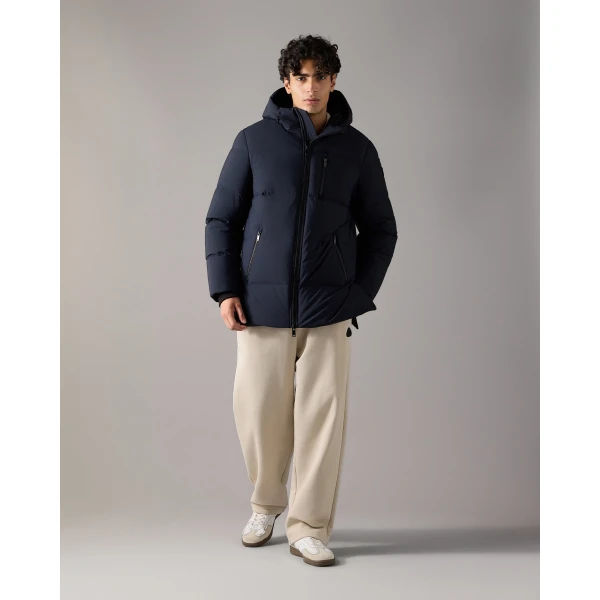Moose Knuckles Soho 3Q Down Jacket in Navy | Men Jackets | Coveti