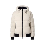 Moose Knuckles Soho Down Bomber in Alabaster | Coveti