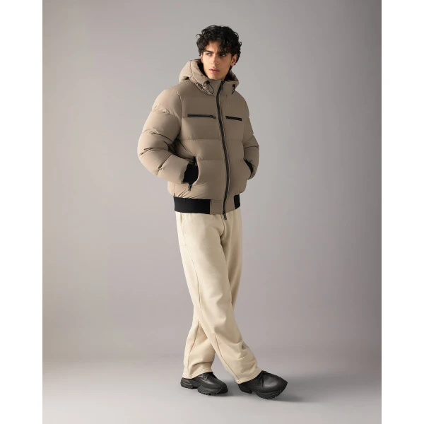 Moose Knuckles Soho Down Bomber in Ashen | Men Jackets | Coveti