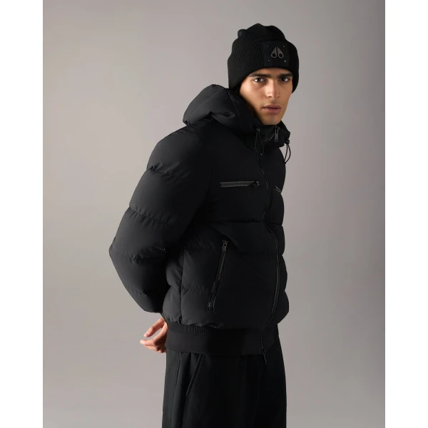 Moose Knuckles Soho Down Bomber in Black | Men Jackets | Coveti