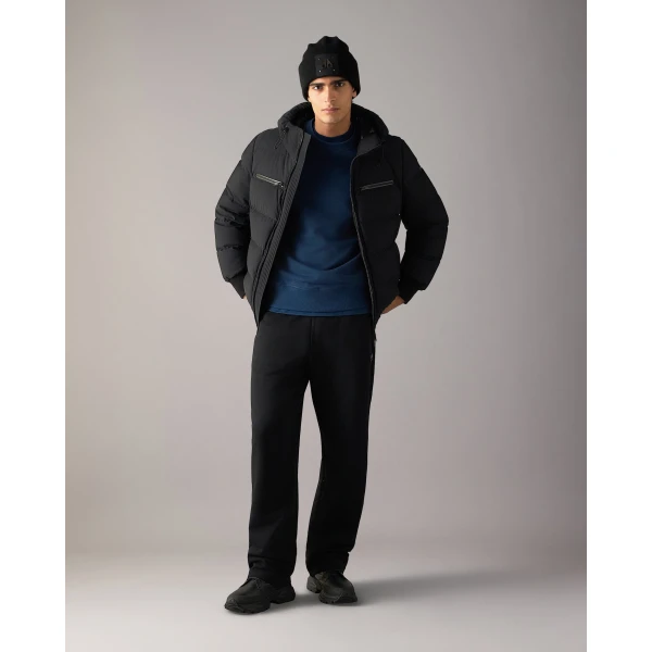Moose Knuckles Soho Down Bomber in Black | Men Jackets | Coveti
