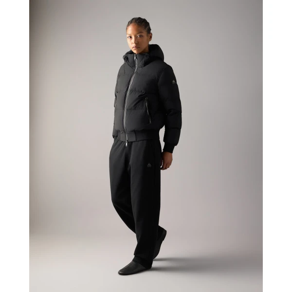 Moose Knuckles Soho Down Bomber in Black | Jackets | Coveti