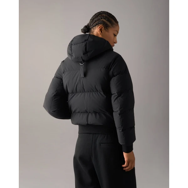 Moose Knuckles Soho Down Bomber in Black | Jackets | Coveti