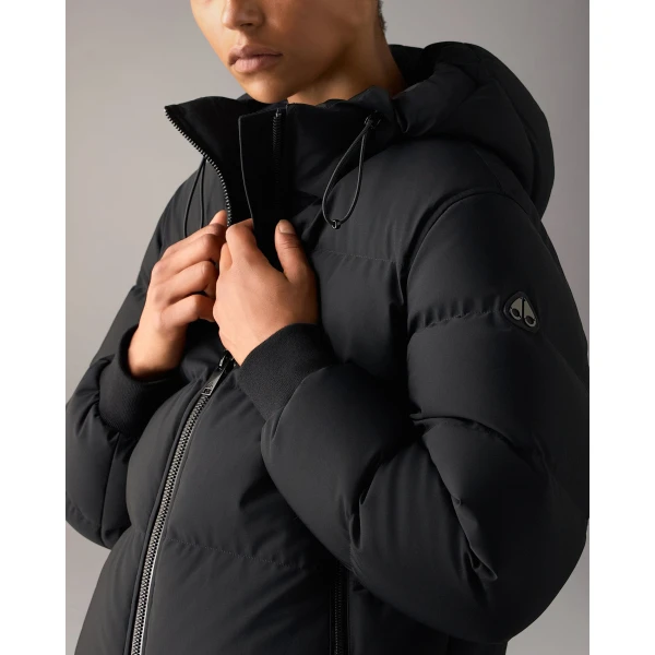 Moose Knuckles Soho Down Bomber in Black | Jackets | Coveti