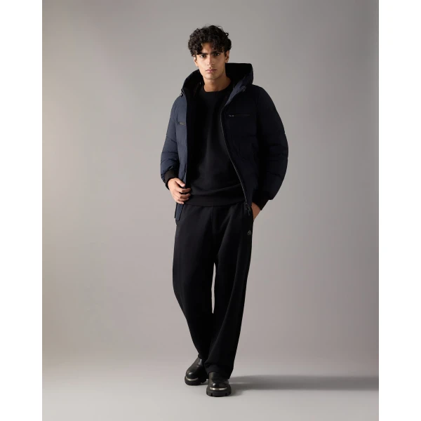Moose Knuckles Soho Down Bomber in Navy | Men Jackets | Coveti