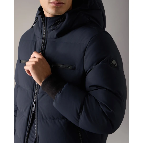 Moose Knuckles Soho Down Bomber in Navy | Men Jackets | Coveti
