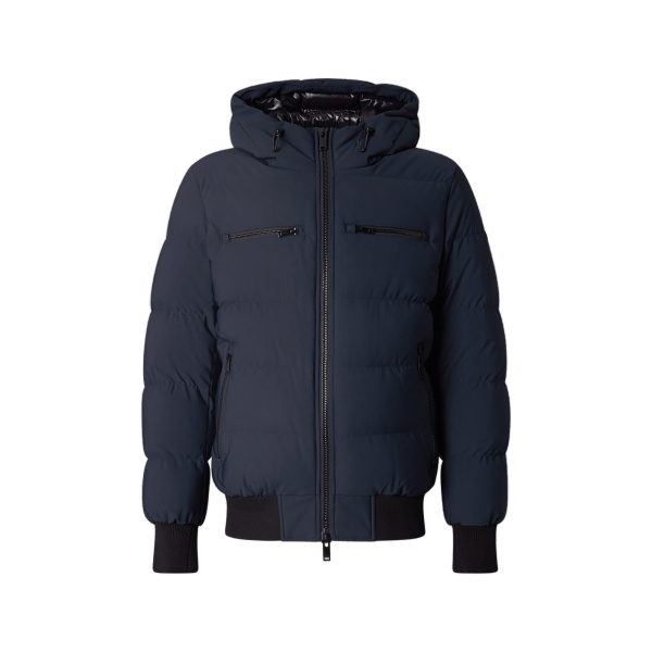 Moose Knuckles Soho Down Bomber in Navy | Coveti