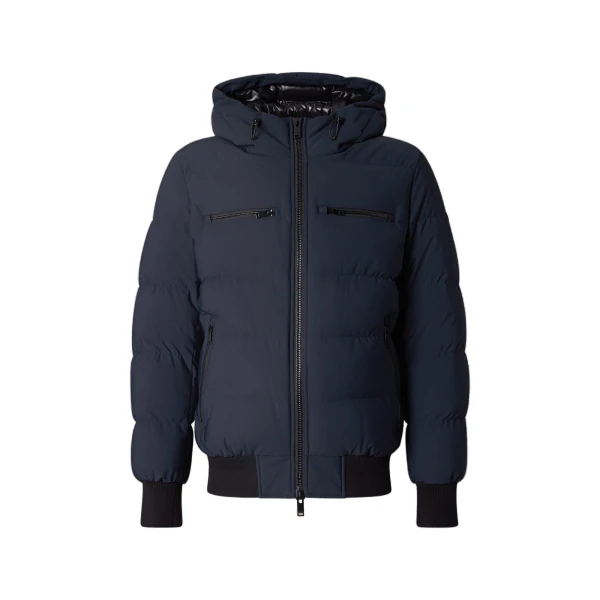 Moose Knuckles Soho Down Bomber in Navy | Coveti