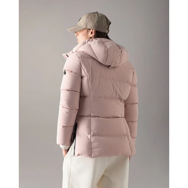 Moose Knuckles Soho Down Bomber in Rosewood | Jackets | Coveti