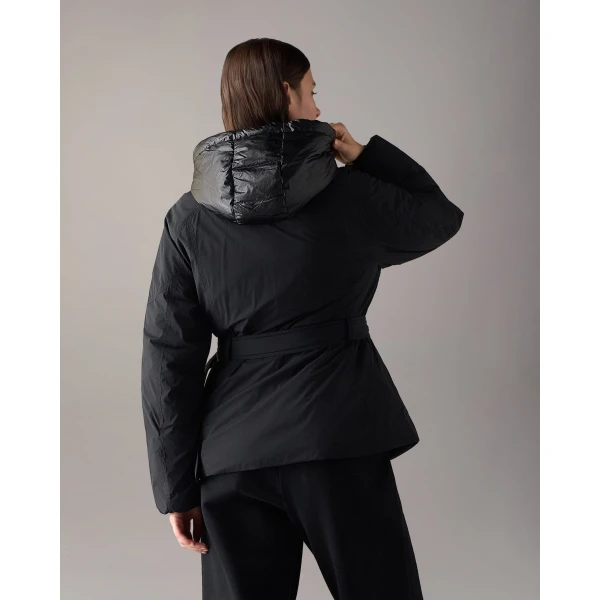 Moose Knuckles Tegan Belted 3Q Down Parka in Black | Coats | Coveti