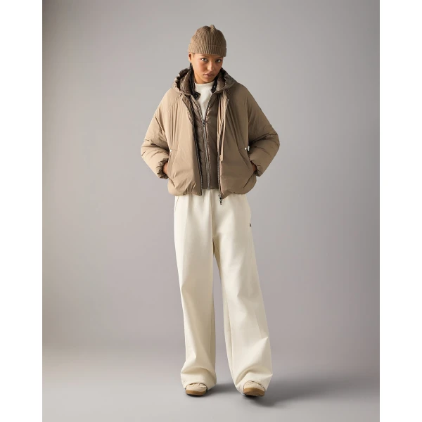 Moose Knuckles Tegan Down Bomber Jacket in Ashen | Jackets | Coveti