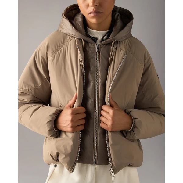 Moose Knuckles Tegan Down Bomber Jacket in Ashen | Jackets | Coveti