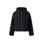Moose Knuckles Tegan Down Bomber Jacket in Black | Coveti