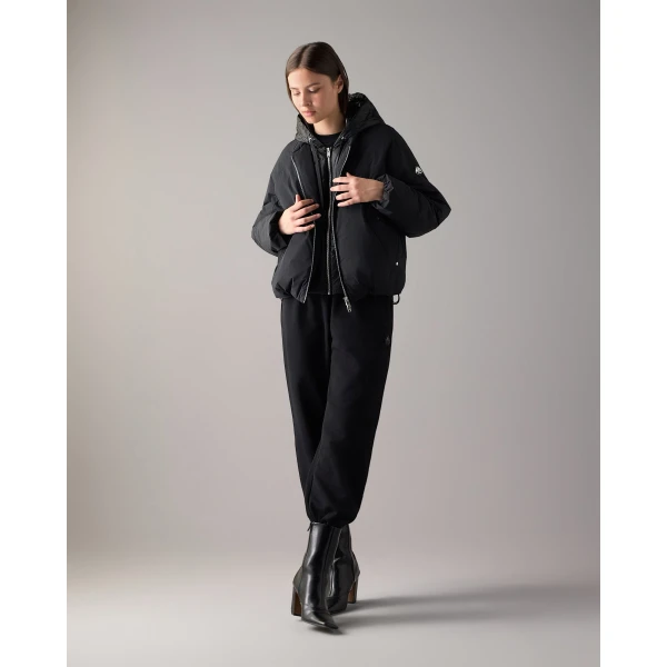Moose Knuckles Tegan Down Bomber Jacket in Black | Jackets | Coveti