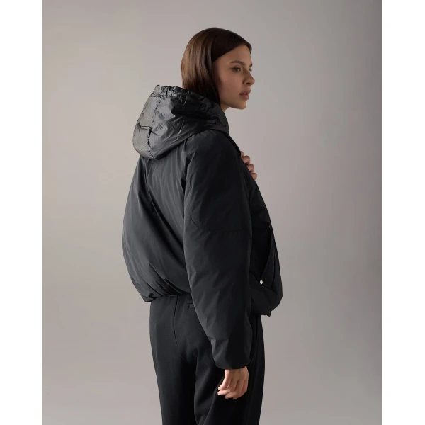 Moose Knuckles Tegan Down Bomber Jacket in Black | Jackets | Coveti