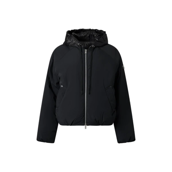 Moose Knuckles Tegan Down Bomber Jacket in Black | Coveti
