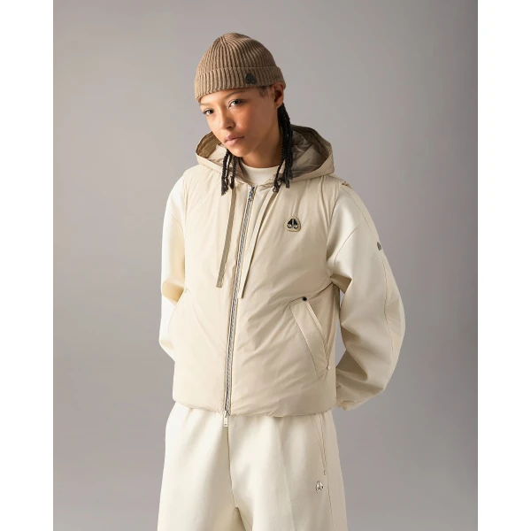 Moose Knuckles Tegan Vest in Alabaster | Vests | Coveti
