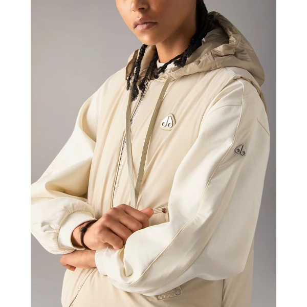 Moose Knuckles Tegan Vest in Alabaster | Vests | Coveti
