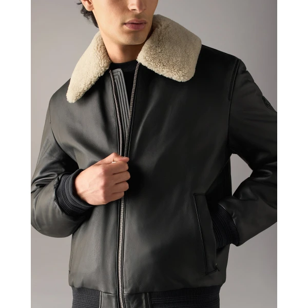 Moose Knuckles Toba Bomber Jacket in Black | Men Jackets | Coveti