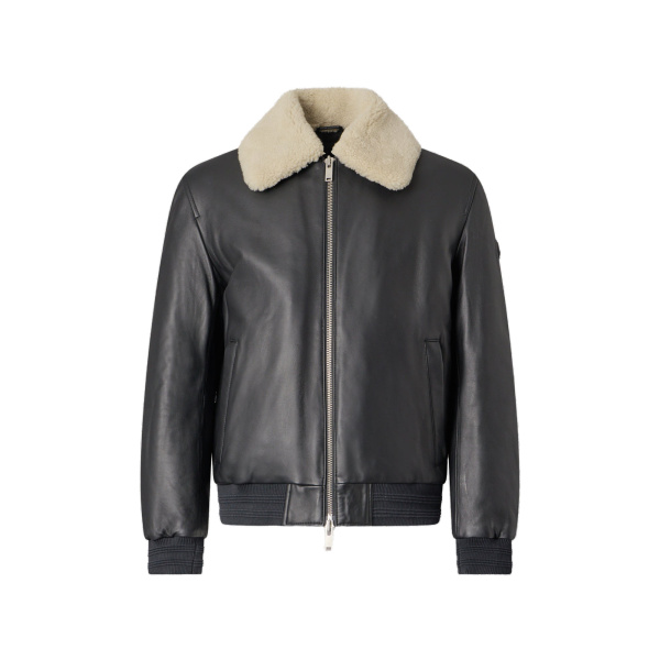 Moose Knuckles Toba Bomber Jacket in Black | Coveti