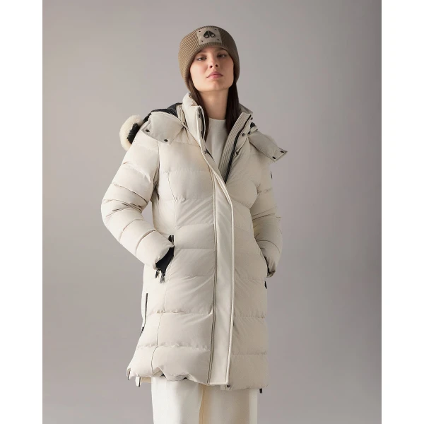 Moose Knuckles Watershed Down Parka in Alabaster | Coats | Coveti