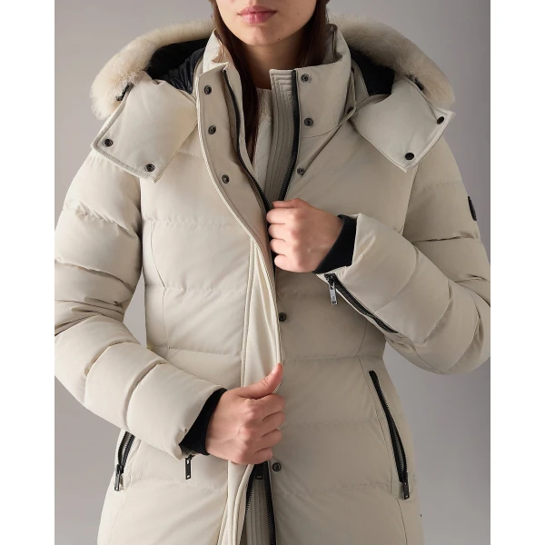 Moose Knuckles Watershed Down Parka in Alabaster | Coats | Coveti