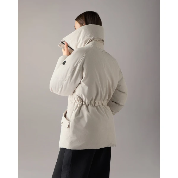 Moose Knuckles West-Ed 3Q Down Jacket in Alabaster | Jackets | Coveti