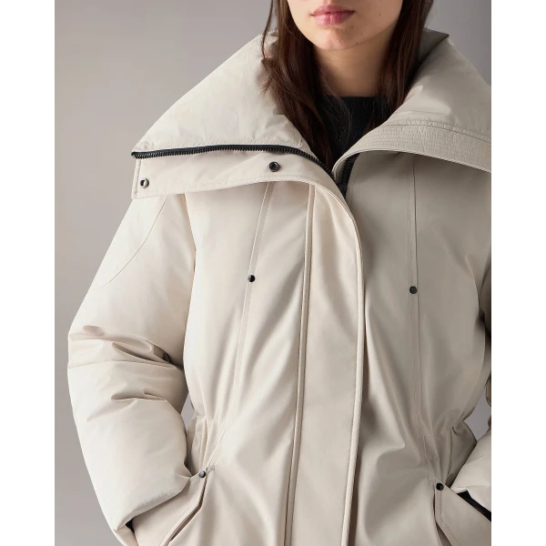 Moose Knuckles West-Ed 3Q Down Jacket in Alabaster | Jackets | Coveti