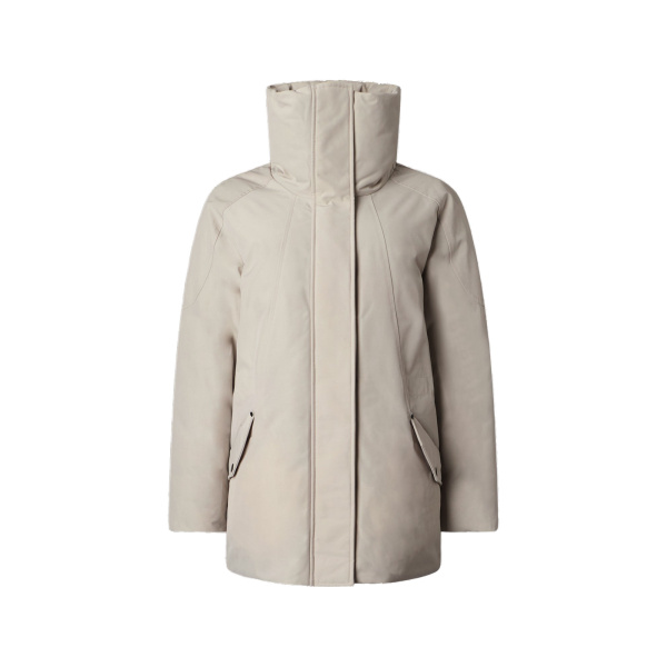 Moose Knuckles West-Ed 3Q Down Jacket in Alabaster | Coveti