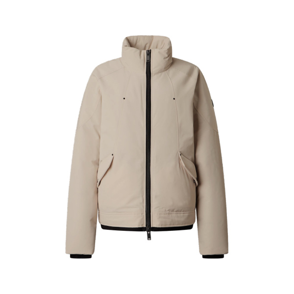 Moose Knuckles West-Ed Down Trucker Jacket in Alabaster | Coveti