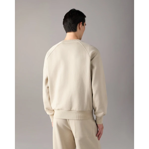 Moose Knuckles YUL Crewneck Sweatshirt in Alabaster | Sweatshirts | Coveti