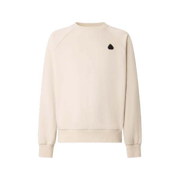 Moose Knuckles YUL Crewneck Sweatshirt in Alabaster | Coveti