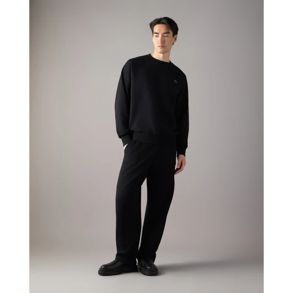 Moose Knuckles YUL Crewneck Sweatshirt in Black | Sweatshirts | Coveti
