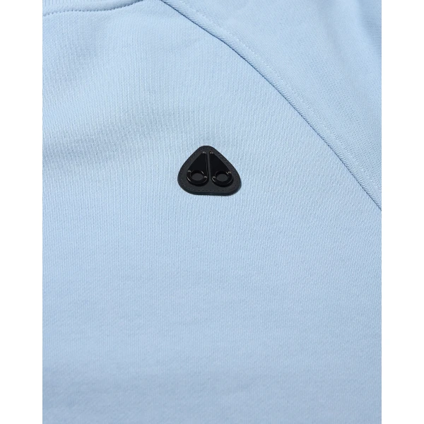 Moose Knuckles YUL Crewneck Sweatshirt in Blue Ice | Sweatshirts | Coveti