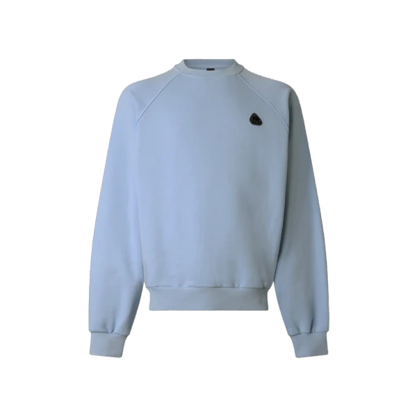 Moose Knuckles YUL Crewneck Sweatshirt in Blue Ice | Coveti