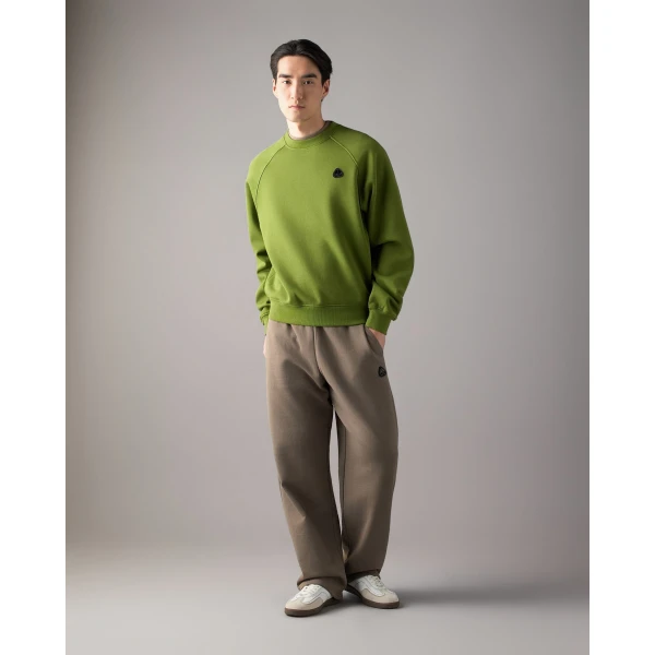 Moose Knuckles YUL Crewneck Sweatshirt in Clover | Sweatshirts | Coveti