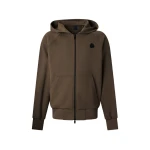 Moose Knuckles YUL Zip-Up Hoodie in Ashen | Coveti