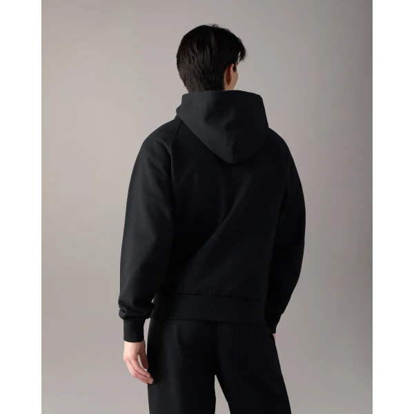 Moose Knuckles YUL Zip-Up Hoodie in Black | Sweatshirts | Coveti