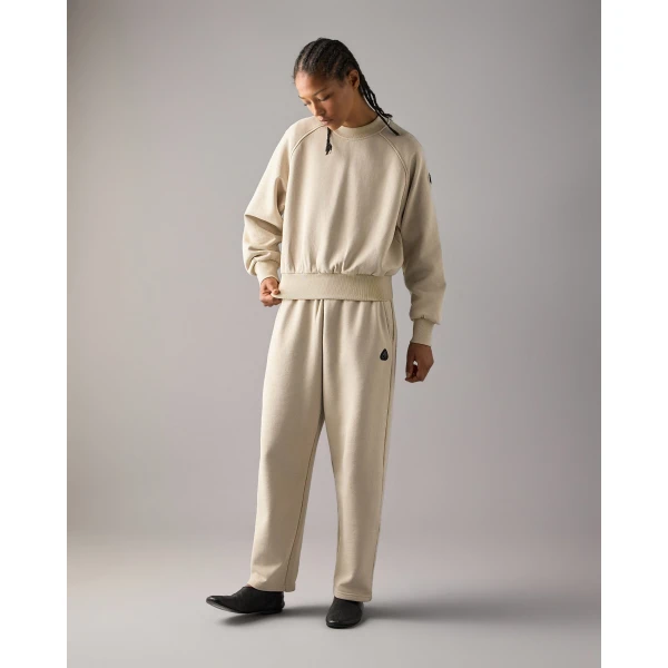 Moose Knuckles YYZ Crewneck Sweatshirt in Alabaster | Long Sleeve | Coveti