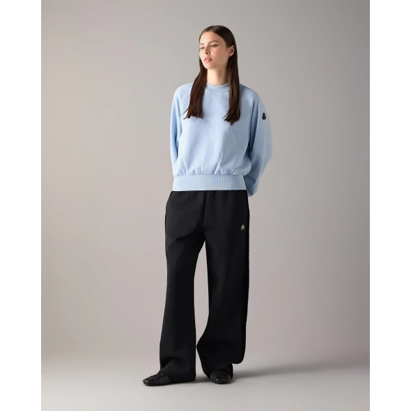 Moose Knuckles YYZ Crewneck Sweatshirt in Blue Ice | Long Sleeve | Coveti