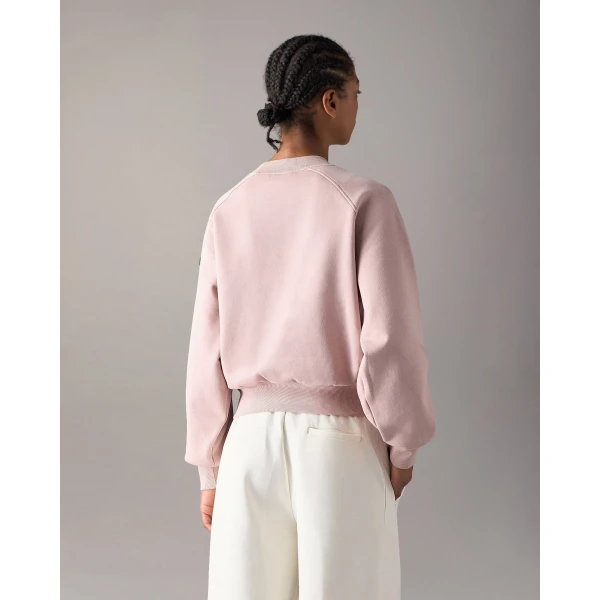 Moose Knuckles YYZ Crewneck Sweatshirt in Rosewood | Long Sleeve | Coveti