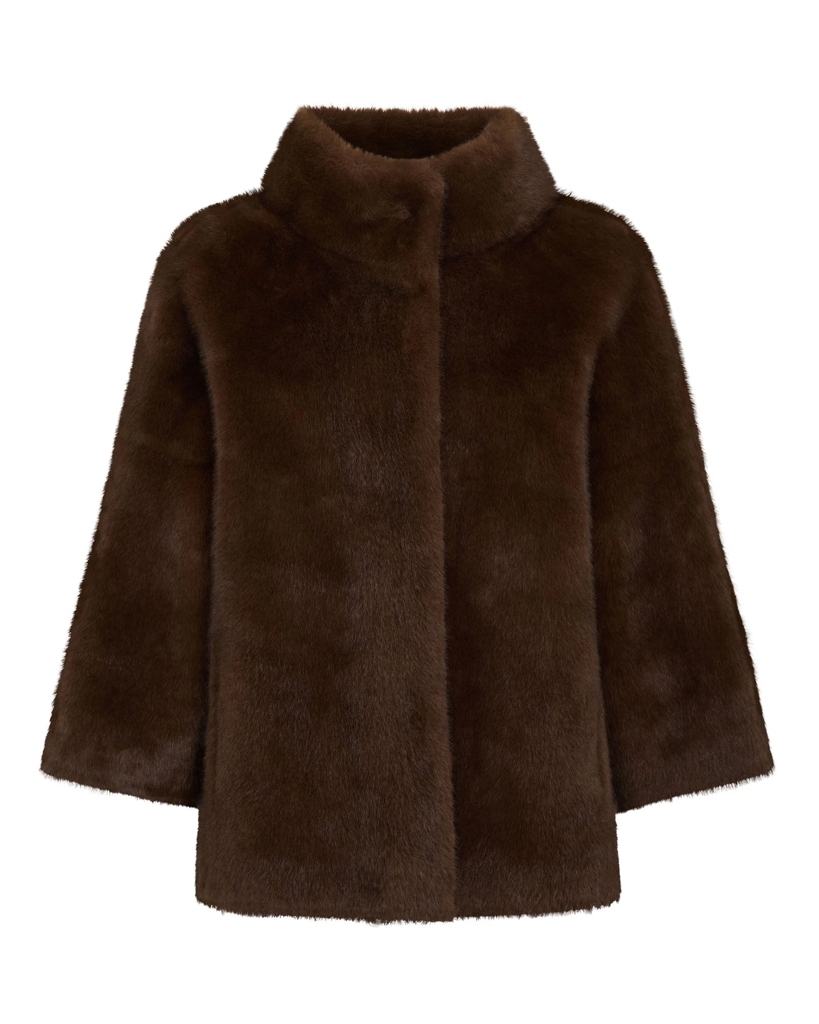 N.Peal Bracelet Sleeve Faux Mink Jacket in Brown N.Peal Bracelet Sleeve Faux Mink Jacket in Brown | Jackets | Coveti