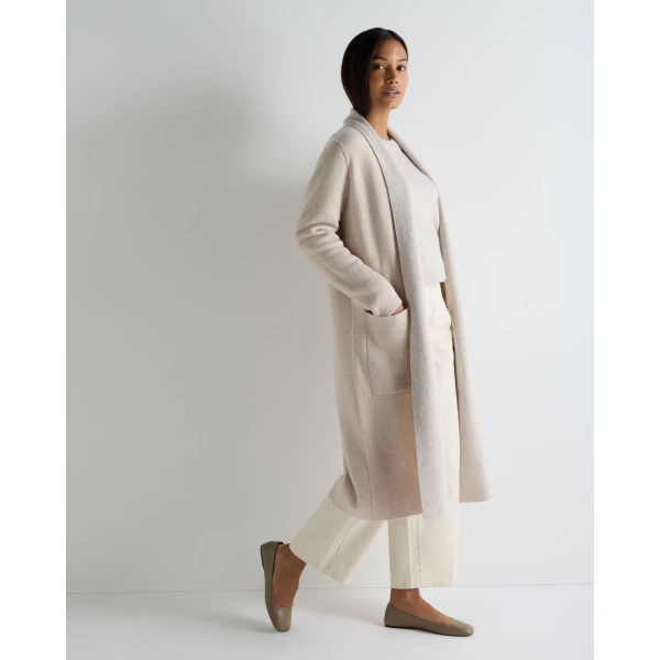 N.Peal Cashmere Crew Neck Jumper in Arctic Grey Melange