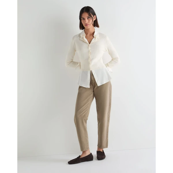 N.Peal Darcie Superfine Cashmere Cropped Cardigan in New Ivory White