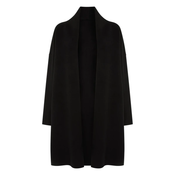 Double Face Robe Coat in Black