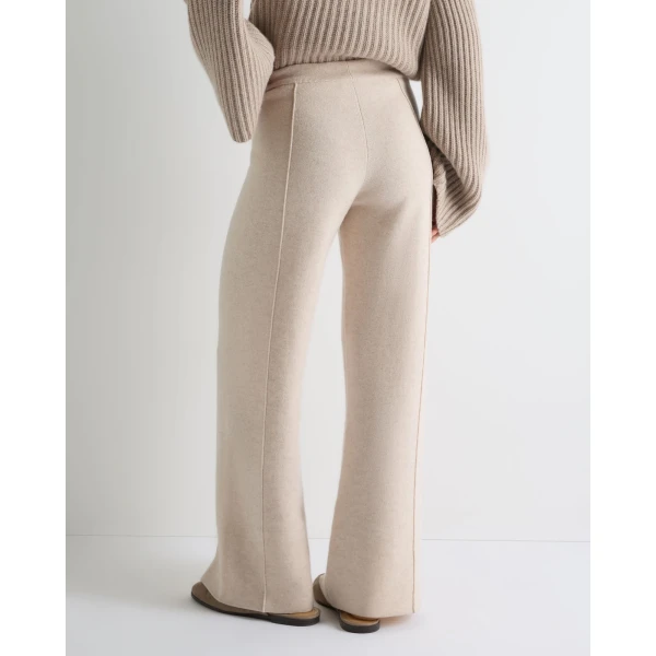 N.Peal Double Face Trousers in Ecru White