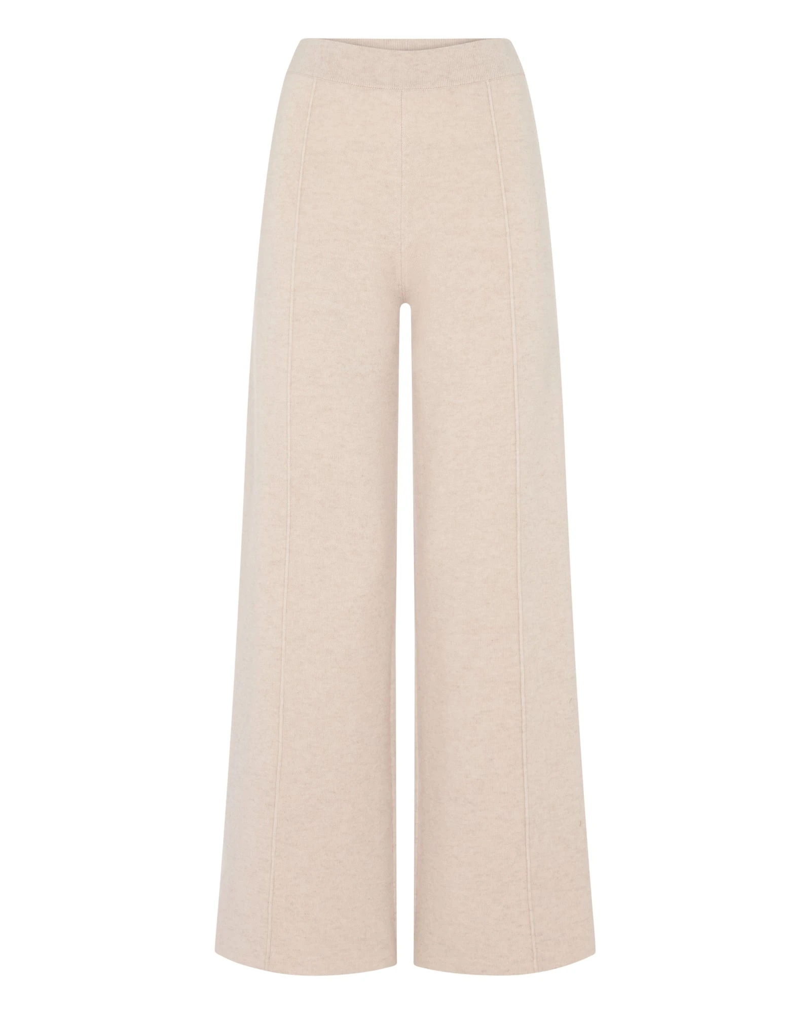 N.Peal Double Face Trousers in Ecru White N.Peal Double Face Trousers in Ecru White | Wide leg pants | Coveti